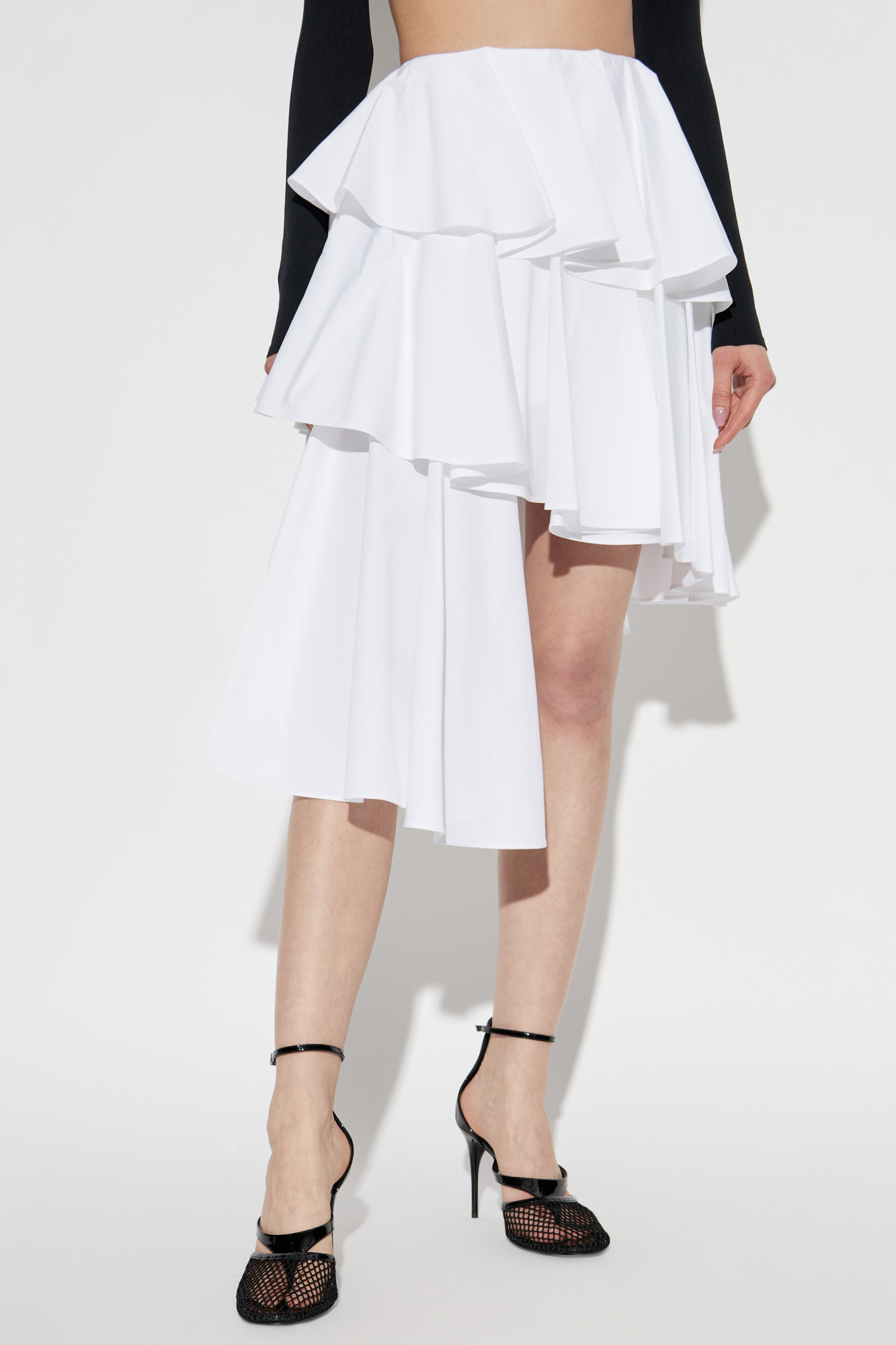 パンツ ALAIA WHITE ASYMMETRICAL TROUSER SKIRT Alaïa White asymmetrical trouser skirt | TheDoubleF